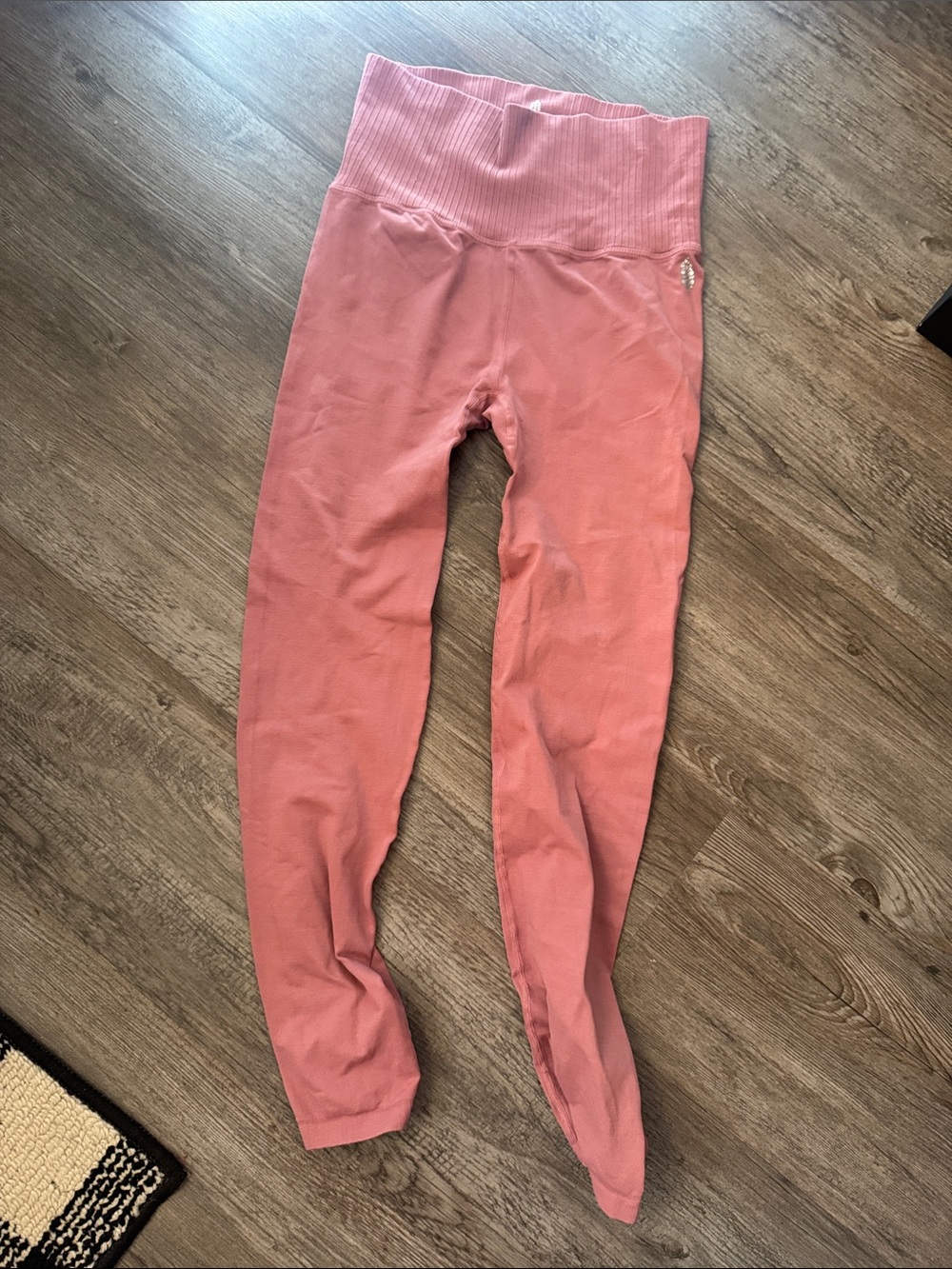 We The Free Dusty Rose Ribbed High-Waist Leggings